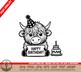 Highland Cow Birthday Bash SVG